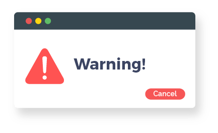 voorbeeld warning bericht